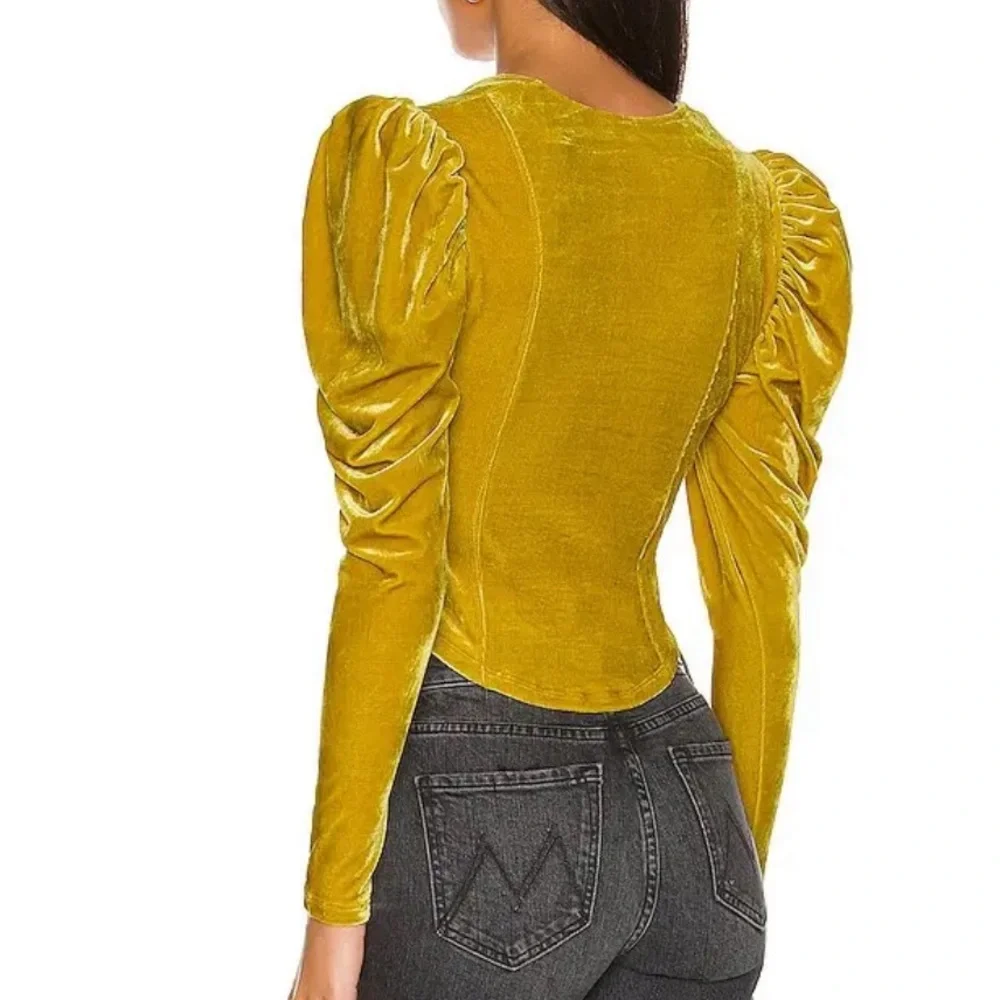 FREE PEOPLE‎ X REVOLVE Hold Me Top in Glistening Gold